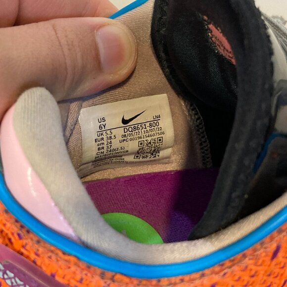 Nike Lebron XX 20 Orange Sneakers, Size 6Y DQ8651-800 - Picture 14 of 16